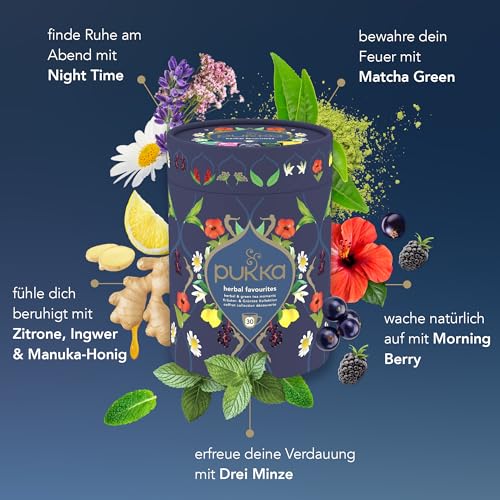 Pukka | Bio Tee Geschenkset „Seelenzauber“ | Geschenk für Frauen & Männer zu Weihnachten, Geburtstag & für Self-Care | Perfekt für die Schlafenszeit | 30 Teebeutel | 5 köstliche Sorten