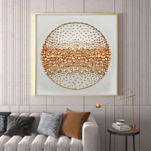 Peinture sur toile de luxe dorée style chinois abstrait