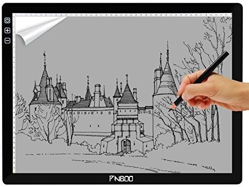 PNBOO PA3 24'' (Diagonal Length) Ultra Thin(7mm) Tracing Light Box with 10 PCS A3 Sheets and 1 Drawing Glove