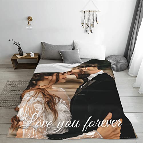Easycosy personalisierte Decke für Paare - Geschenke für Sie Frauen Benutzerdefinierte Bild ersonalisierte Foto Kuscheldecke für Freundin… – Ansicht 4