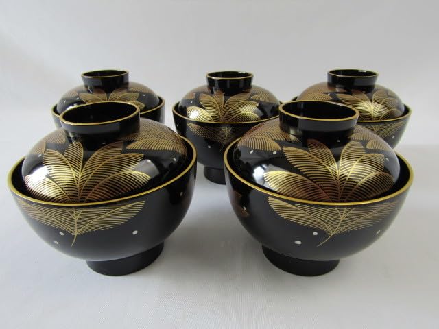 ( 高級) 会津本漆塗 蓋付き お吸い物椀 天然木加工 漆器椀 5客セット Amazon.co.jp: 会津塗 坂本乙造作 木質漆器 本漆仕上 吸物椀 5客組