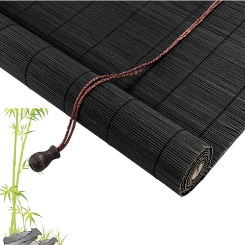 LLPEIJIE026 Tenda a Rullo in bambù,Tende a Pacchetto in retrò,Protezione Privacy delle Finestre Tende Avvolgibile,per Ristorante-Cucina-Balcone-Portico,Personalizzabile (A-HS,40x140cm/16x55in)