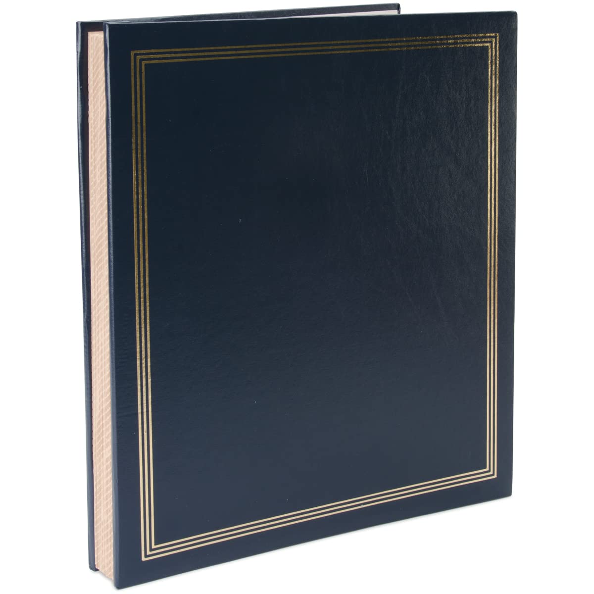 Pioneer Jumbo 11.75x14 Beige Page Scrapbook 100 Pages (50 Sheets), Navy Blue