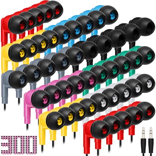 Image of Kigeli 300 Packs Wired Earbuds Bulk, Pure Black