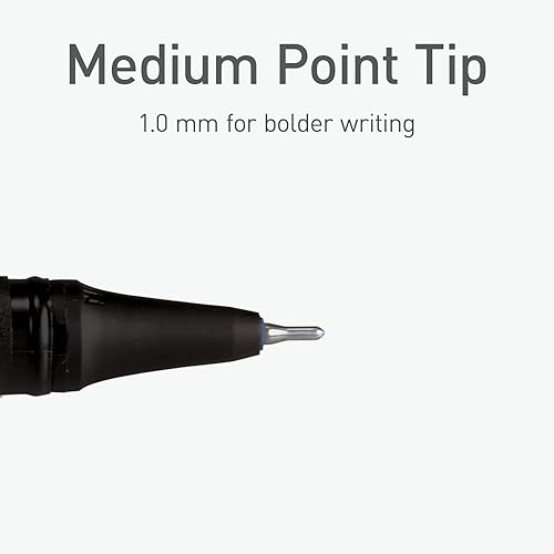 Miniatura 5 de Pentonic Bolígrafos de Gel con Purpurina, 10 unidades, 10 colores surtidos, punta gruesa de 1.0 mm, escritura suave para journaling, toma de notas y