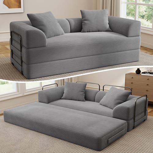 Cloud Boneless Couch Futon Sofa Bed, 5-in-1 Convertible Sofa Bed ...