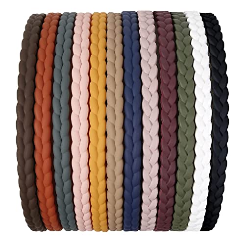 Image of Thin Headbands, Plastic Headband with Teeth, Combing Hairbands for Girls, Teens and Women (Pack of 12) - Multicolor