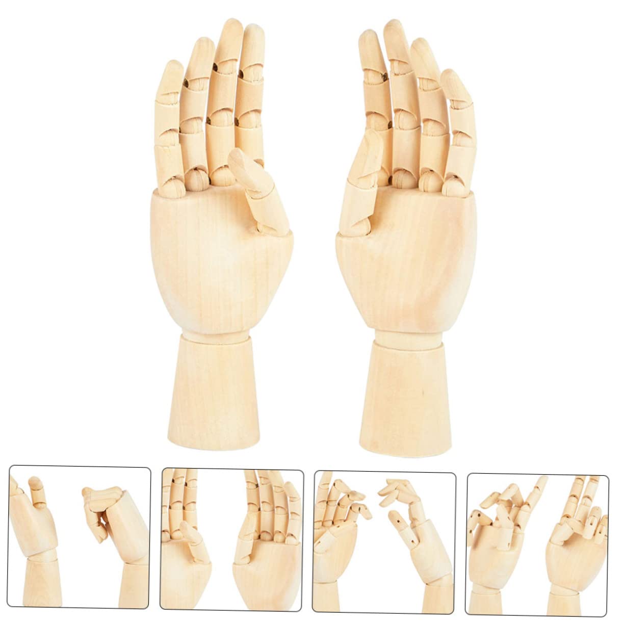 NUOBESTY 3 Series De Mano De Madera Articulados Izquierda Y Derecha Muñecos Para Dibujo Y Decoración De Escritorio Para Artistas Y Al Cómic 2 Piezas X 3
