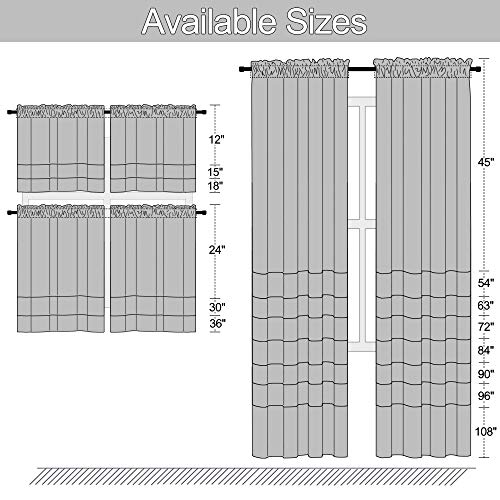Image of DONREN 54 Inch Length Aqua Blackout Curtains for Bedroom - Small Window Treatment Rod Pocket Curtain Drapes (Set of 2 Panels)