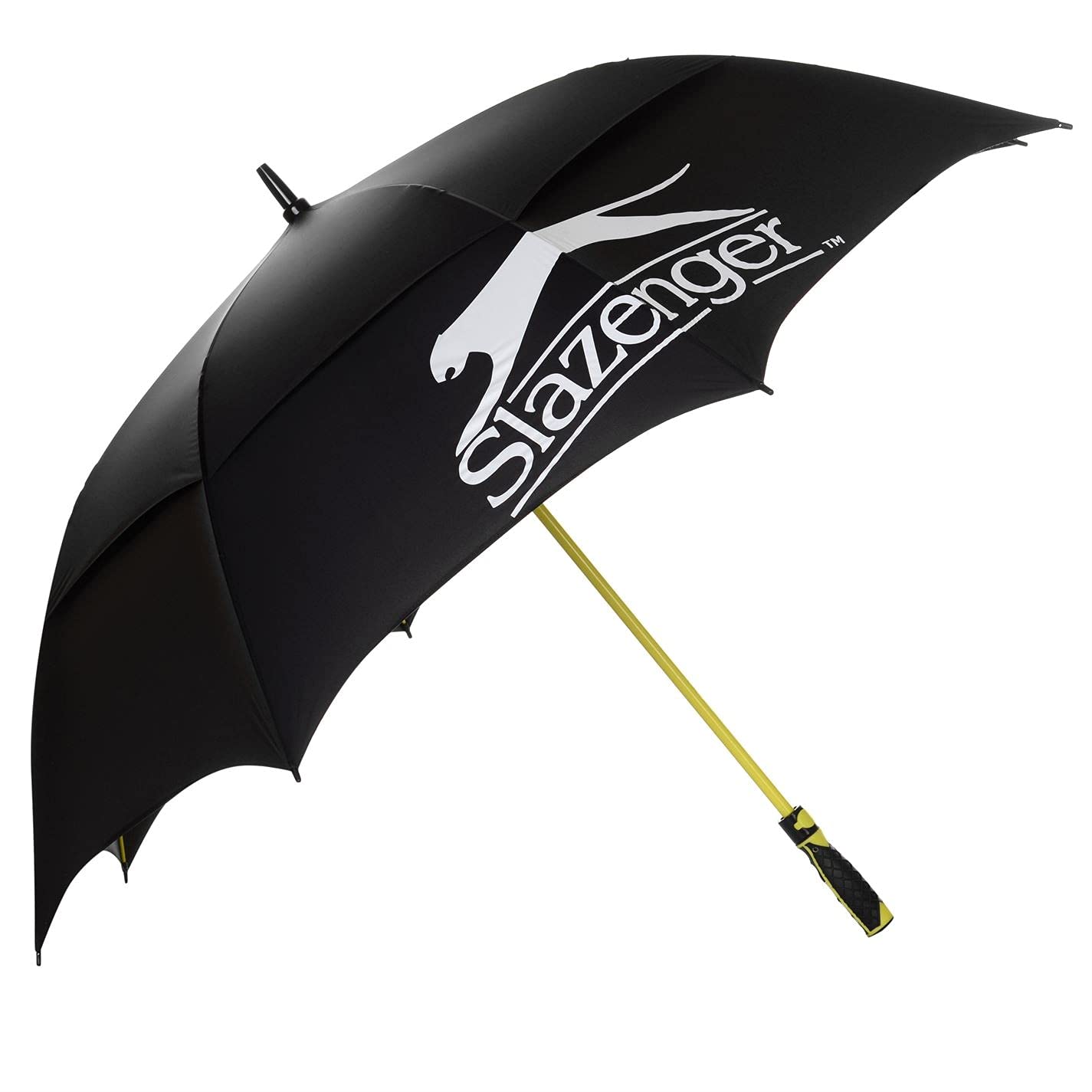 Slazenger Unisex Double Canopy Umbrella Black/Lime