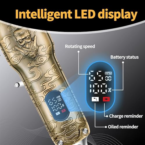 Hair-Clippers-for-Men-2PCS-Professional-Electric-Powerful-10W-Hair-Clipper-Combo-Kits-Metal-Housing-Hair-Trimmer-for-Men-Barber-Cordless-Haircut-Machine