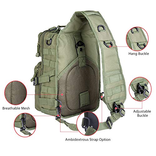 HAOMUK Tactical Sling Bag Pack Military Rover Hombro Sling Mochila EDC