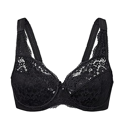 Brassière intégrale en dentelle noire 100G avec armatures