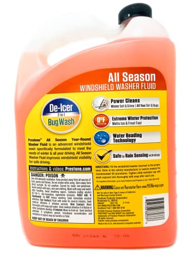 Prestone 3-In-1 All Season Year Round Windshield Washer Fluid 0 Degree (1 Gallon) #TOP1