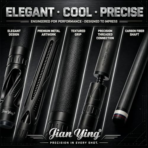 Jian Ying 58-Inch Carbon Fiber Pool Cue with Skeletonized Metal Butt - image 5