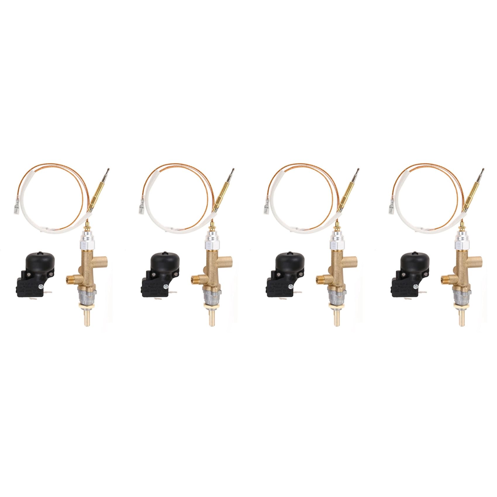 Ctrlzs Women's 4X Gas Patio Heater Control Valve Thermocouple Sensor Dump Switch Knob Propane Lpg Fire Pit Control Safety Pilot Port