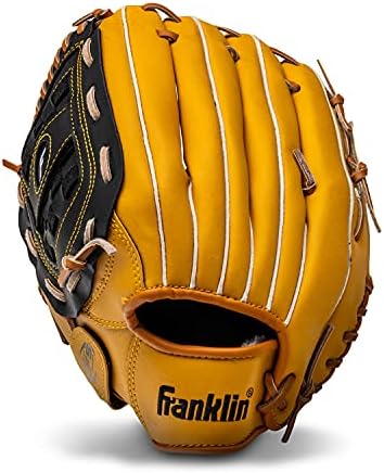 Franklin Sports Baseball and Softball Glove - Field Master - Baseball and Softball Mitt Tan ,12.5"