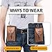 Hengwin Genuine Leather Phone Holster Fits for iPhone 16 Pro Max 15 Plus 14 Pro Max Samsung Galaxy A15 Note 9 8 S23+ S22+ S21 FE S20 Ultra Holster Waist Pouch Belt Clip Case Cell Phone Holder (Brown)