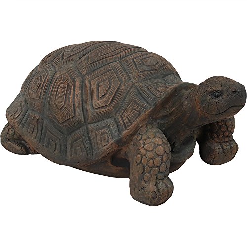 Sunnydaze Tanya The Tortoise Garden Statue, Large Indoor/Outdoor Yard Decoration, 20 Inch Long