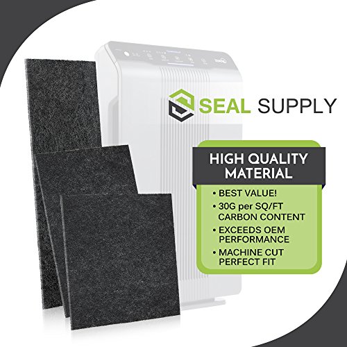 Seal Supply 4 Pack of Idylis D Carbon Activated Pre Filters Machine Precut Compatible with Idylis Purifier Models AC-2118 & AC2123