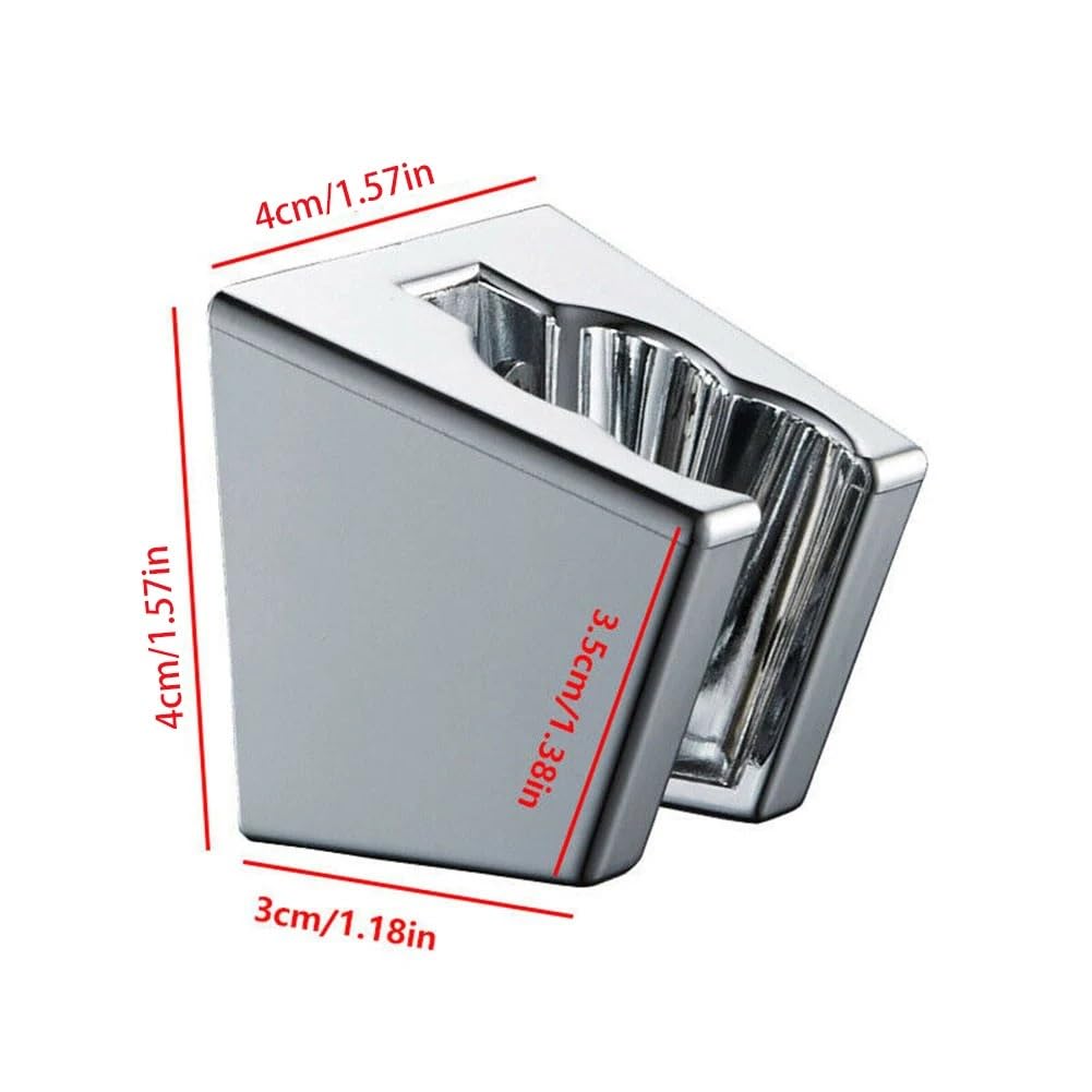 Soporte universal ajustable para ducha de mano, 1/2/3 piezas, soporte de pared de plástico ABS cromado para baño (3 piezas)