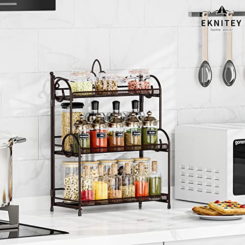 Eknitey BATHROOM ORGANIZER Shelf Countertop - Kitchen Counter Organizer 3 Tier Bathroom Counter Shelves thumb #2