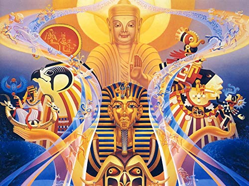 WZZPSD Puzzle Adulte 1000 Pièces Bouddha Et L'Egypte Puzzle en Bois De Bricolage Style Cadeau Unique