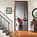 A.Monamour Adesivo Porta Autoadesiva Ombrello Rosso E Torre Eiffel Vinile PVC Adesivi per Porte Interne 3D Pellicola Adesiva Poster Sticker Murale Parete Carta da Parati