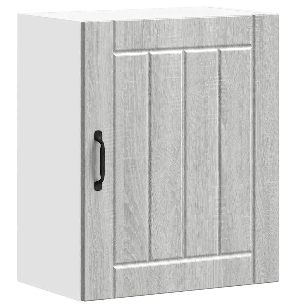 vidaXL Kitchen Wall Cabinet Lucca Grey Sonoma Engineered Wood, kitchen wall unit, cabinet for kitchen wall, wall cabinets with doors