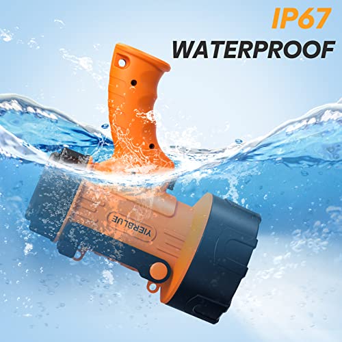 Yierblue Rechargeable Spotlight,Handheld Rechargeable Spotlight 18W Waterproof Flashlight, Super Bright 50000 Lumens Led,10000Mah 20H Ultra-Long Standby,Ideal Spotlight For Boating, Camping(Large)… #TOP1