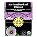 Organic Marshmallow Leaf Tea, 18 Bleach-Free Tea Bags - Caffeine Free Tea Supports Gastrointestinal Issues and Respiratory Health, Rich in Vitamins and Minerals, No GMOs