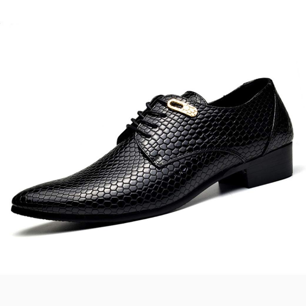 Scarpe da Uomo in Pelle Confortevoli Appartamenti con Lacci Scarpe Oxford Scarpe da Cerimonia per Matrimonio Formale con Punta a Punta