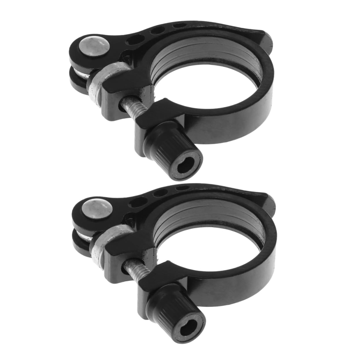 POPETPOP Aluminum Alloy Bike Seat Clamp 2pcs Quick Release Design Fit 30.4 30.8 31.6mm Seatposts