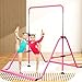 PreGymnastic Folding Gymnastics Bar with Rings, Foldable Kip Bar with Sturdier Base, Training Bar for Kids Ages 3-10, Horizontal Bar, Home Gym Equipment for Boy Girl