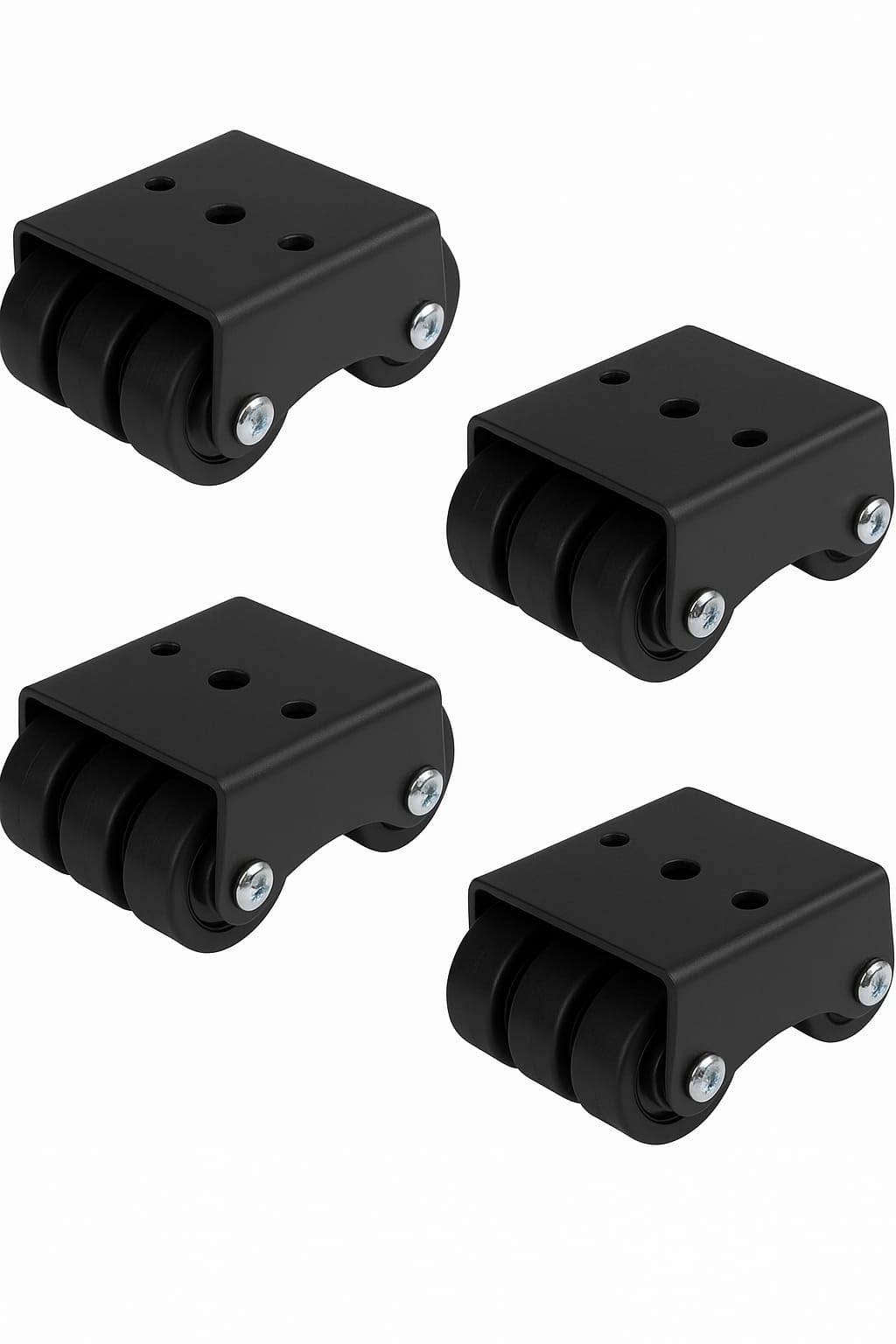 Cast Iron Sixer Wheel Furniture Caster Set – Pack of 4, Nylon Wheels for Bed Table Sofa Almira Trolley, 32mm Wheel Diameter, Black Color, 300–400 KG Load Capacity-picture-12