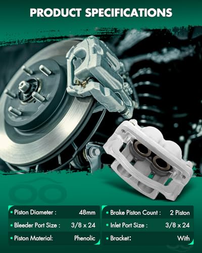 Image of SCITOO Front Rear(Left+Right) Brake Calipers With Bracket 18-B5022 18-B5023 18B4921 18B4920 Compatible For Ford For F-250 Super Duty 2005-2007 For Ford For F-350 Super Duty 2005-2007