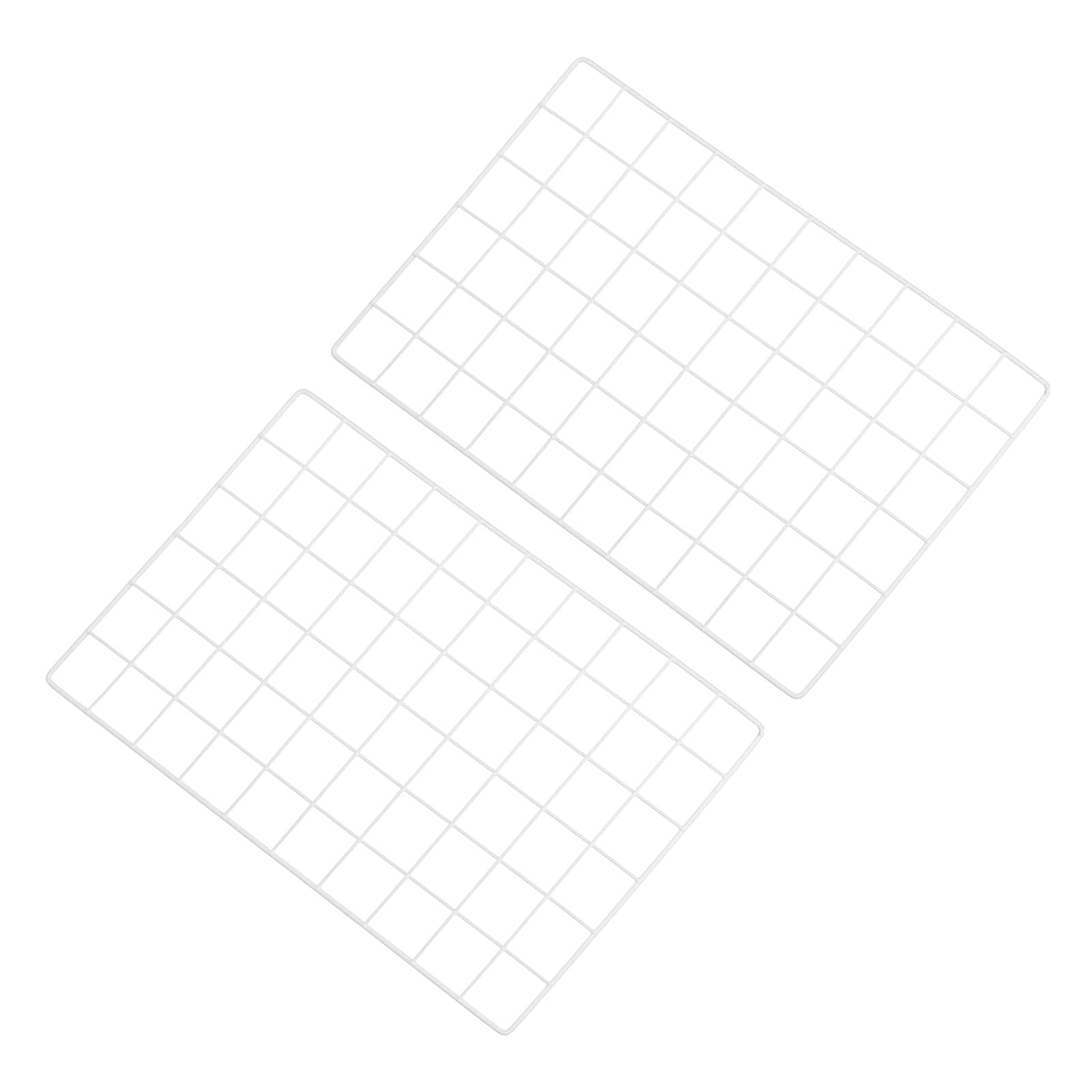 PATIKIL 50x30cm Wire Grid Panel, 2 Pack Board Photo Pictures Memo Display Grid Panels Hanging Organizer Wall Decorative Panel for Home Office Wedding, White