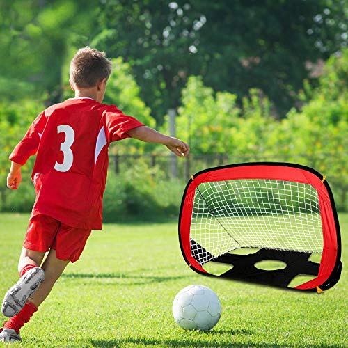 Fußballtor Kinder, OUTAD Faltbarer Soccer Tor/Fußball Training Net/Pop Up Tor mit Tragetasche, 2 in 1 Pop Up Goal und Target Shot für Indoor & Outdoor, 80 x 110 x 80cm - 8