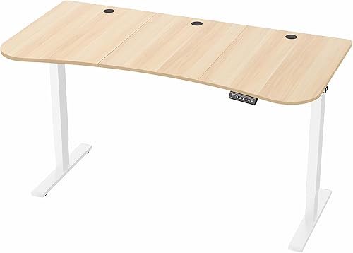 Vista 465 de VIVO DESK-KIT-1W6G - Escritorio eléctrico de pie de 60 x 24 pulgadas, ajuste de altura de memoria, serie 1B, parte superior de nogal oscuro de una