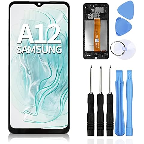 Ayake for Samsung A12 Screen Replacement with Frame, LCD Display Touch Digitizer Full Assembly for Galaxy Samsung A125U, A125A,A125W, S127DL 6.5-inch Cover