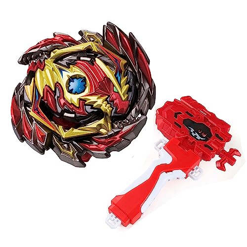 mlywd Spinning Tops Set including Launcher, 4D Metal Fusion Gyros Set, Spinning Top Toy Gift, B-145