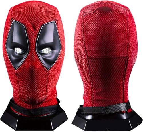 Superhero Wade Wilson Cosplay Red Helmet Mask Suitable for Boys and Girls Holiday Parties Comic-Con and all Kinds of Get-Togethers 23.63 in Head Circumference