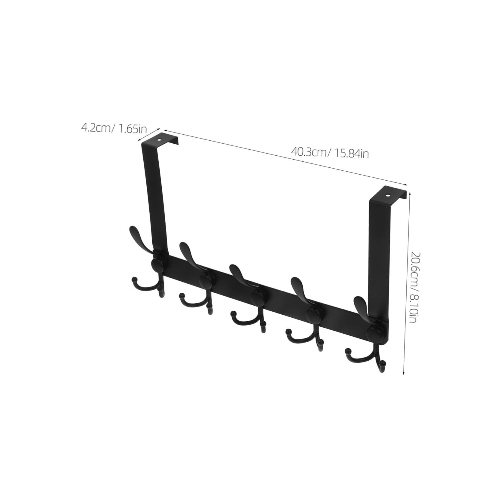 STOBAZA Space Saving Door Hook Hook for Clothes Towels Hats Easy Install for Home Hotel