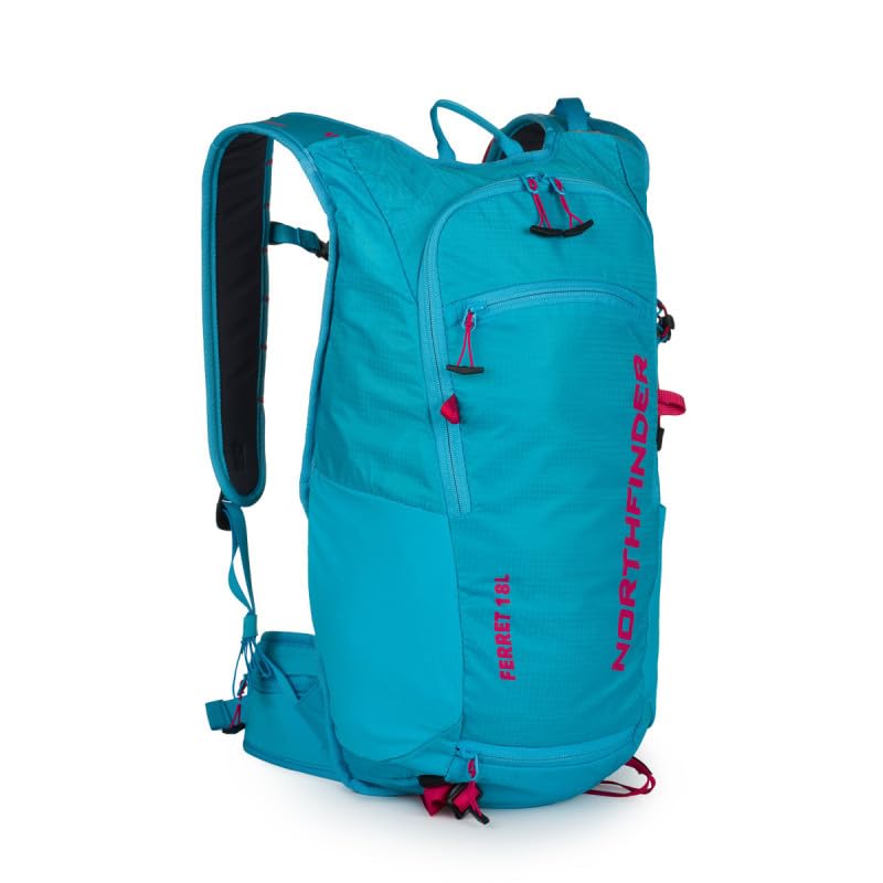 NORTHFINDER Mochila técnica Skitouren 30L Ciclismo Mochila de Senderismo Impermeable Mochila de Viaje Ligera Mochila Diaria FERRET, Azul Azure, Mittelgroße