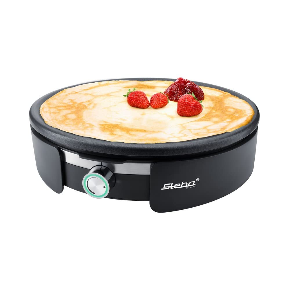 Crepera Steba XXL para crepes francesas originales con 35 cm de diámetro, placa de aluminio fundido a presión con revestimiento antiadherente extraíble. CR 36.