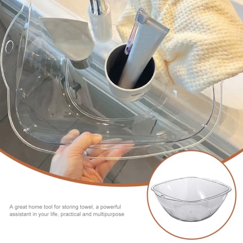 Lavabo en plastique transparent robuste, accessoire polyvalent soin visage - 4