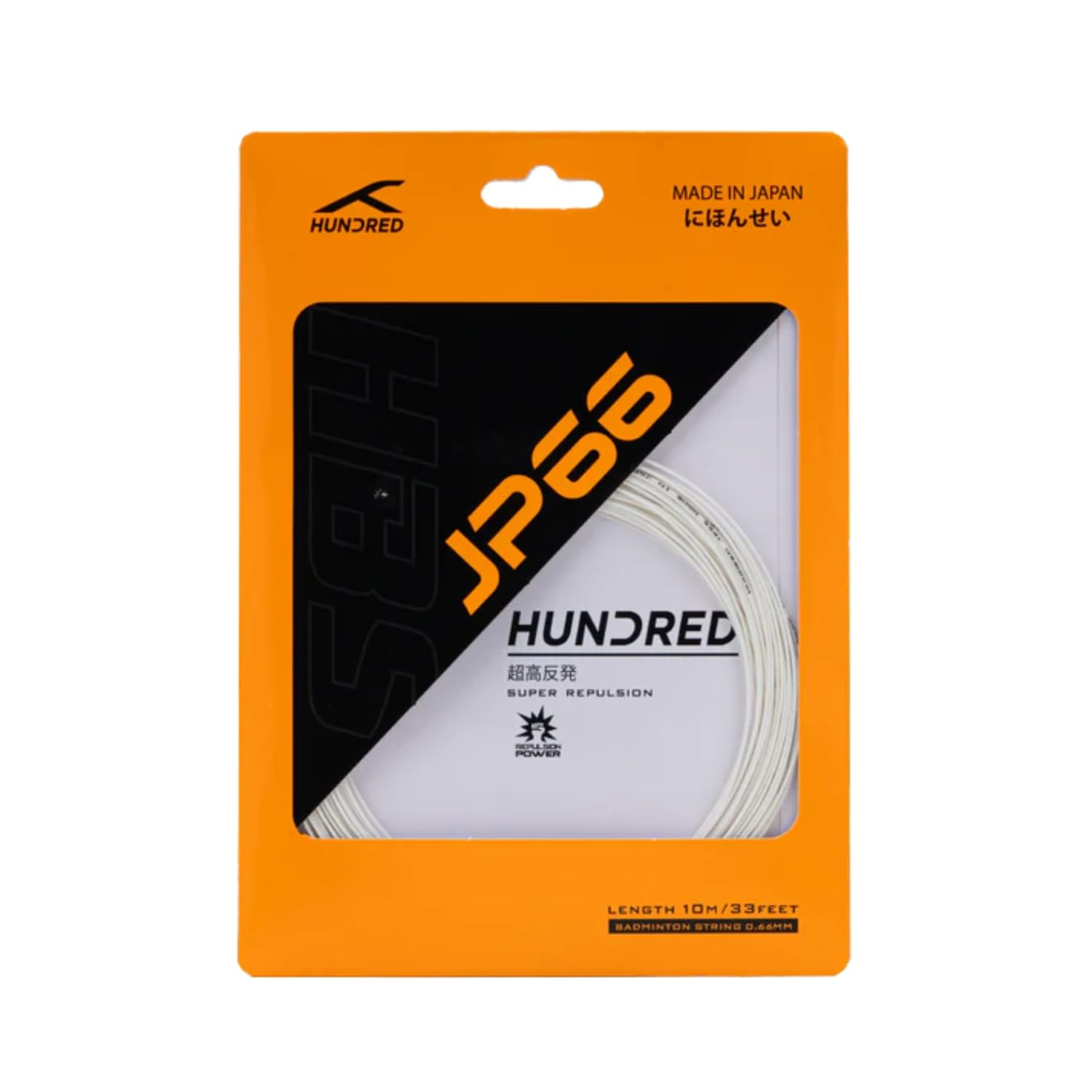 HUNDRED JP 66 Badminton String (Graphite Black)