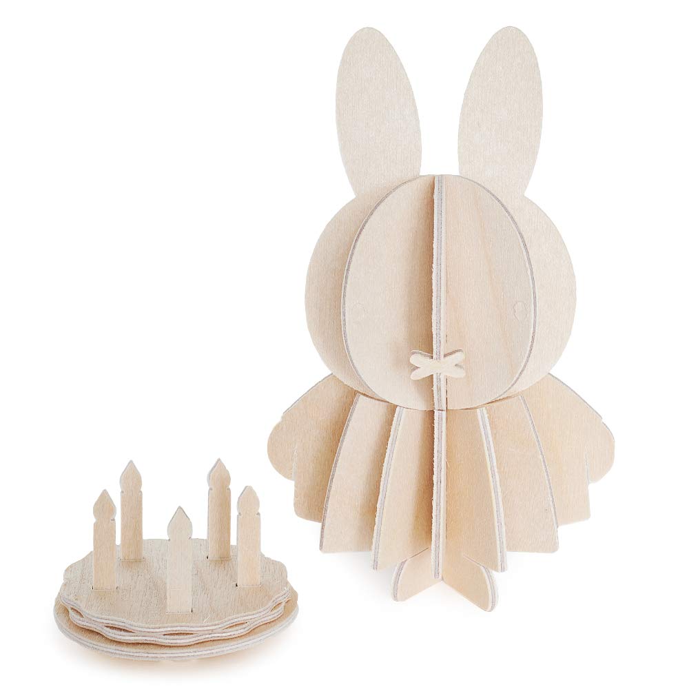 Lovi Miffy With Cake - 10 cm - Wooden creation from Finland