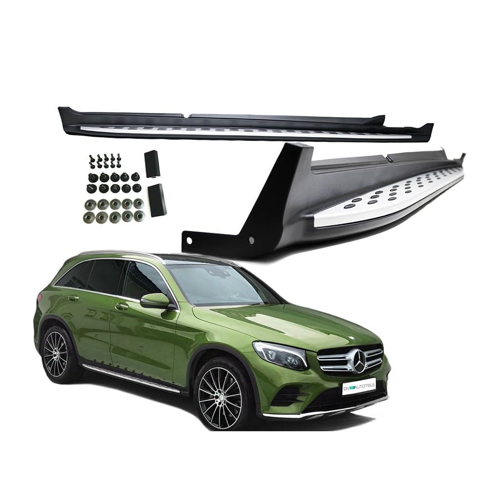 2 Piezas Faldones Laterales del Coche para Mercedes GLC X253 + Coupe C253 2015-2019 Estribos, faldones Laterales y Barras Laterales compatibles con automóvilesi