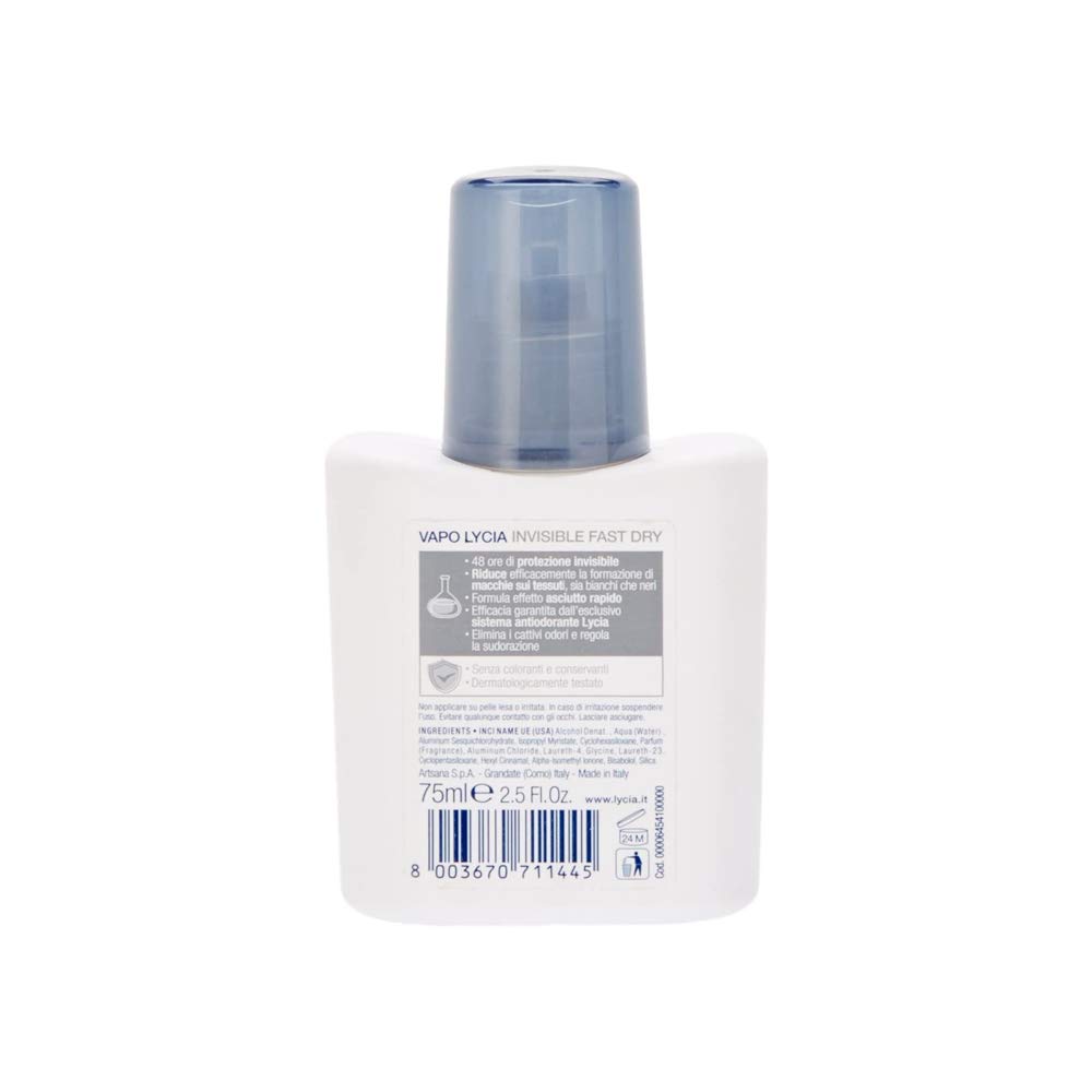 Set 12 LYCIA Deodorante VAPO INVISIBLE 75 Ml. Cura del corpo